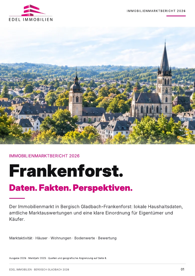Originalcover Immobilienmarktbericht Frankenforst 2026 – EDEL IMMOBILIEN