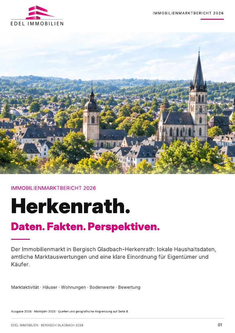 Originalcover Immobilienmarktbericht Herkenrath 2026 – EDEL IMMOBILIEN