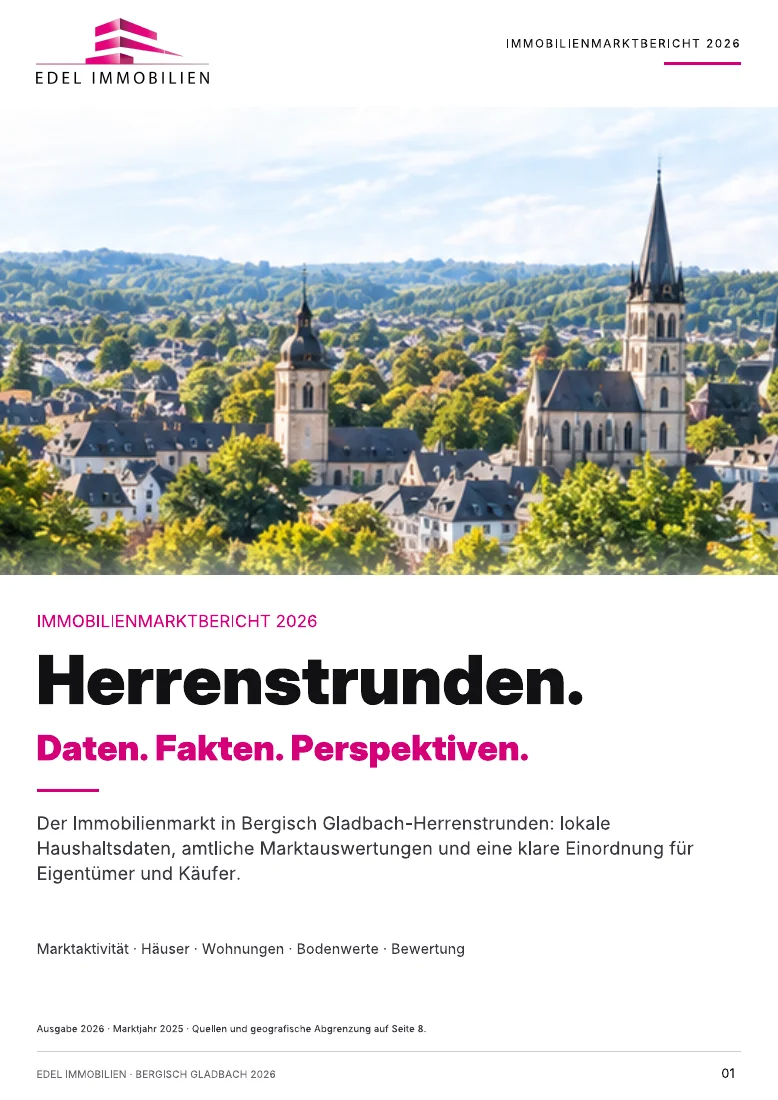 Originalcover Immobilienmarktbericht Herrenstrunden 2026 – EDEL IMMOBILIEN