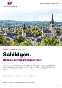 Originalcover Immobilienmarktbericht Schildgen 2026 – EDEL IMMOBILIEN
